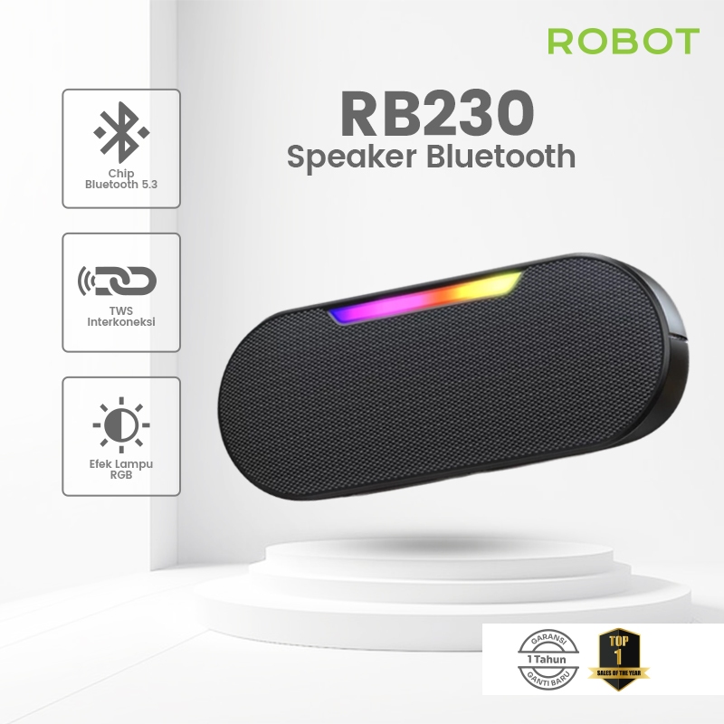 Jual ROBOT Speaker Bluetooth 5.3 Super Bass Portabel 5W dengan Efek ...