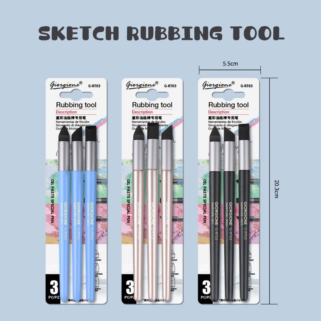 Jual [Ready] 3Pcs Giorgione Rubbing Tool Charcoal Pencil Sketch ...