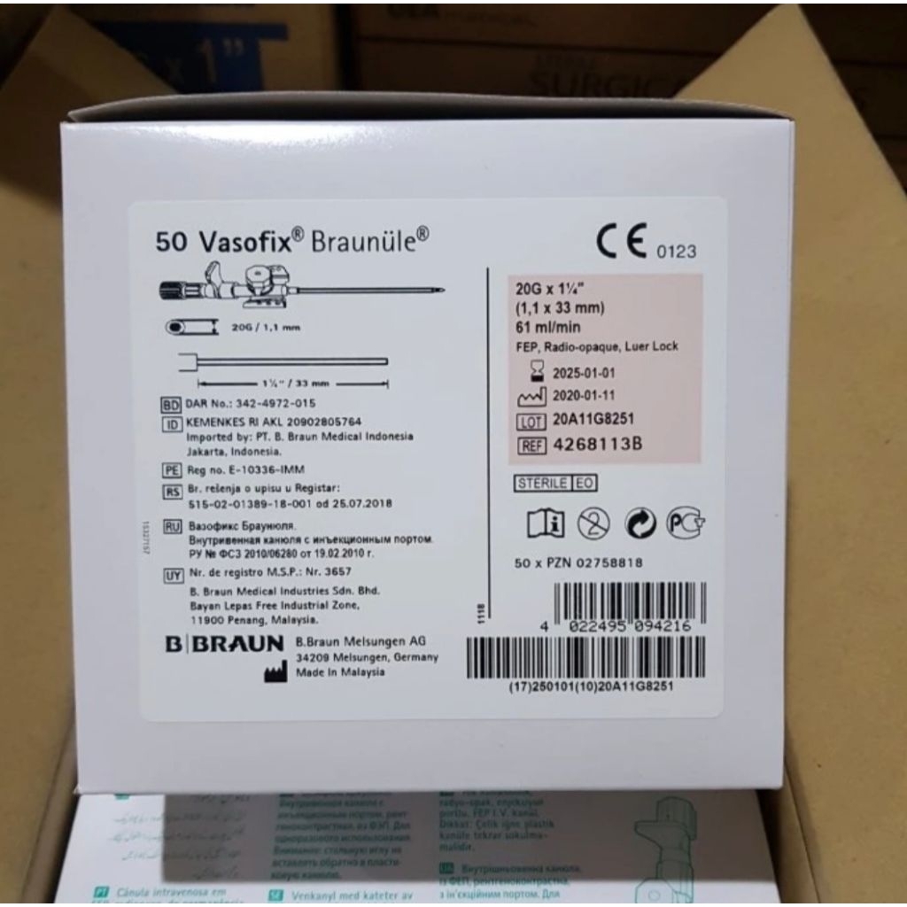 Jual Vasofix B Braun Vasofik IV Canula Wing Catheter Jarum Infus ...