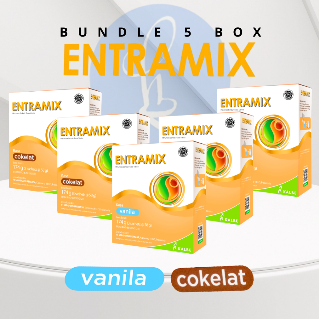 Jual ENTRAMIX – Bundle 5 – Box Minuman Serbuk Bernutrisi Rasa Vanila ...