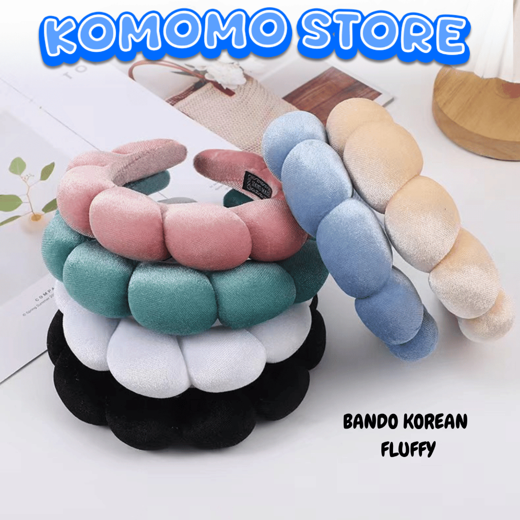 Jual KMM BANDO SIMPLE POLOS SHELLIE KOREAN FLUFFY HEAD BAND / BANDO ...