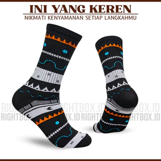 Rightbox ID, Kaos Kaki Motif Pria, Oldscool Tribal, Allsize Dewasa