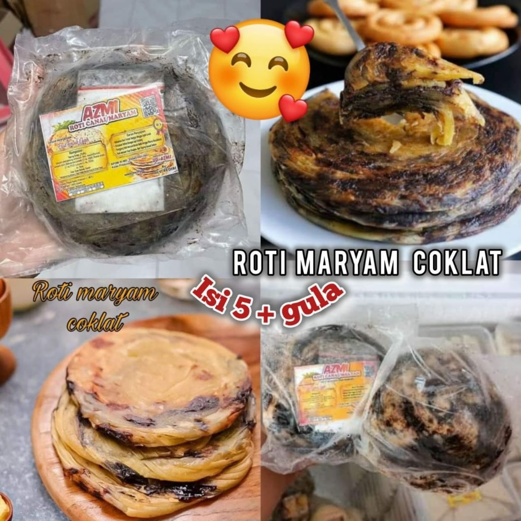 Jual ROTI MARYAM FROZEN/ ROTI MARYAM BY AZMI ISI 5 | Shopee Indonesia