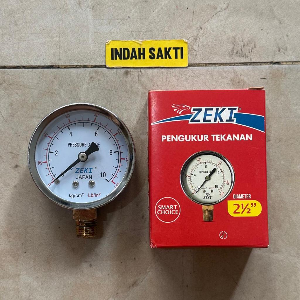 Jual Alat Ukur Tekanan Angin Manometer Pressure Gauge Zeki | Shopee ...
