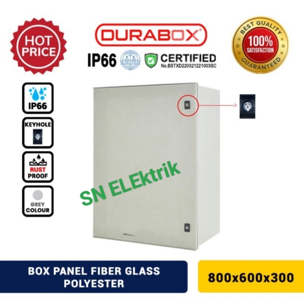 Jual BOX PANEL FIBER / POLYESTER 800x600x300 mm Box Panel 80x60x30 cm ...