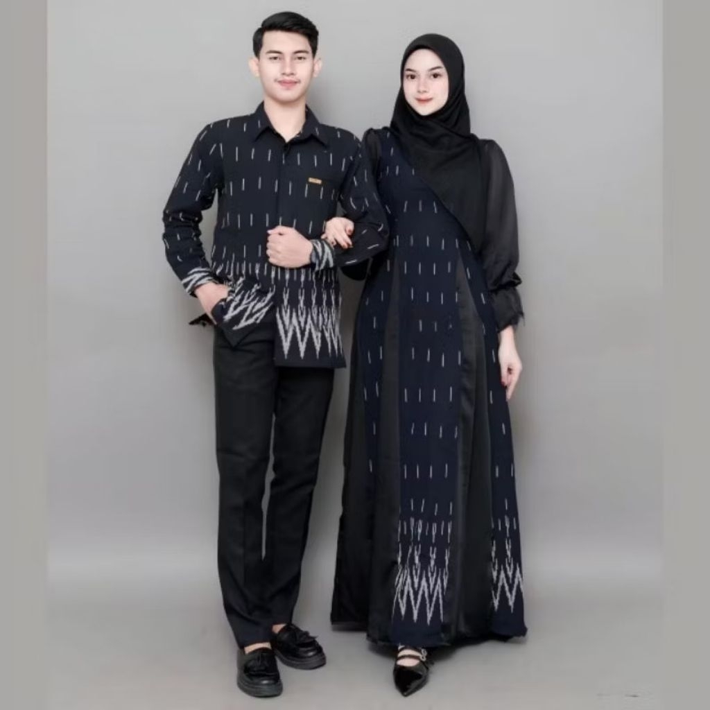 Jual SETARA BAJU TENUN COUPLE ETNIK (RUMI BLACK) - BAJU KONDANGAN ...