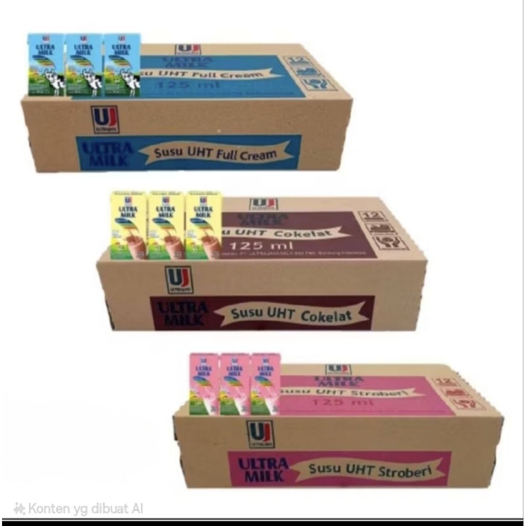 Jual ULTRA MILK susu UHT kemasan 125ml 1 karton (40dus) | Shopee Indonesia