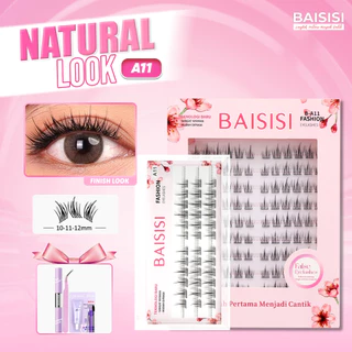 BAISISI Bulu Mata Palsu A11 Bulumata Super Natural Segmentasi Reusable Individual Lashes