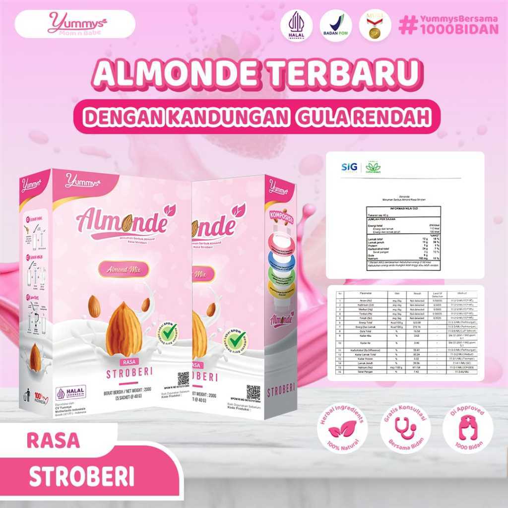 Jual Almonde Box Stroberi - Susu Almond Kaya Asam Folat - Nutrisi ...