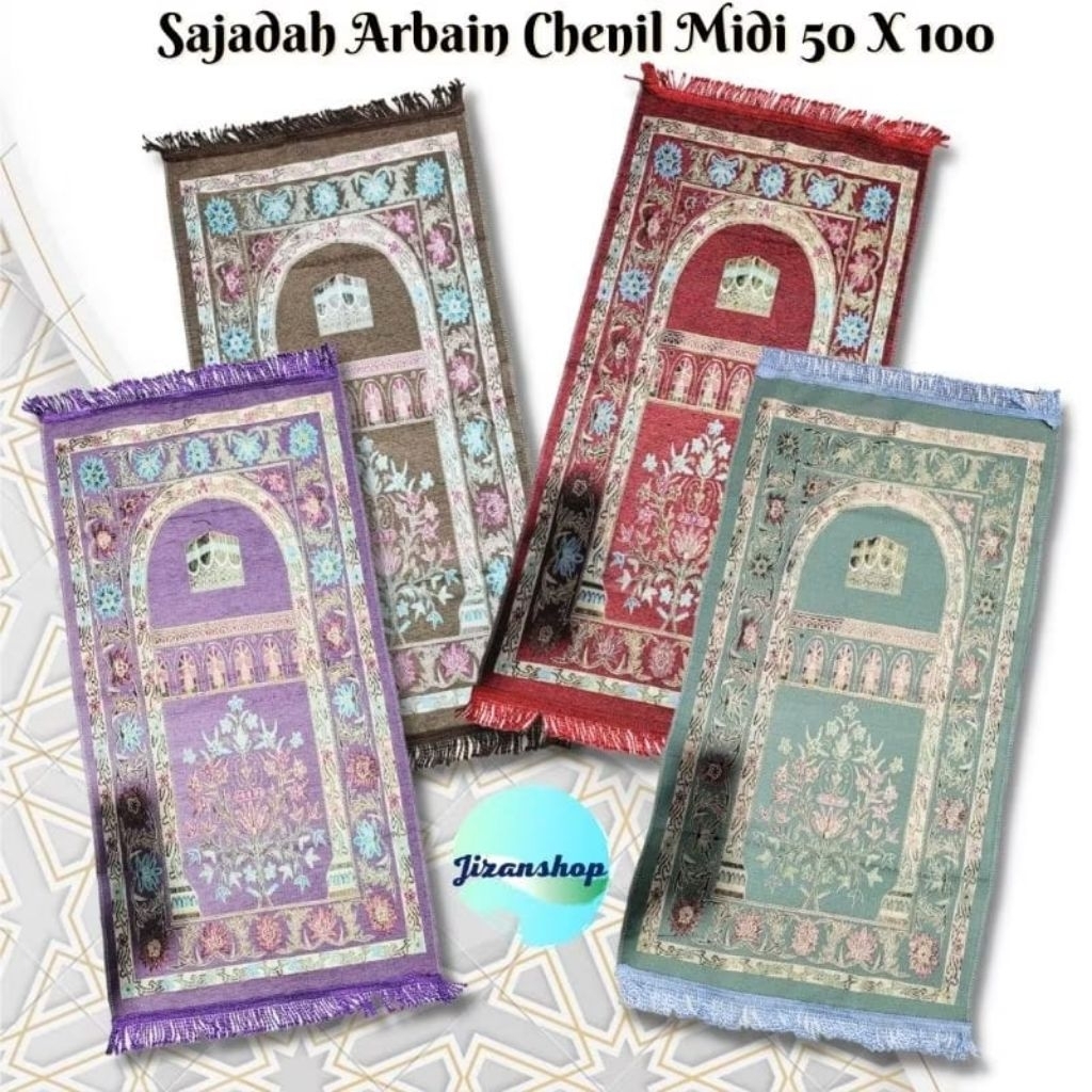 sajadah PAKET ISI 10 PIS sajadah  traveling midi rumbai tambang mudah di bawa uk 55×105 cm