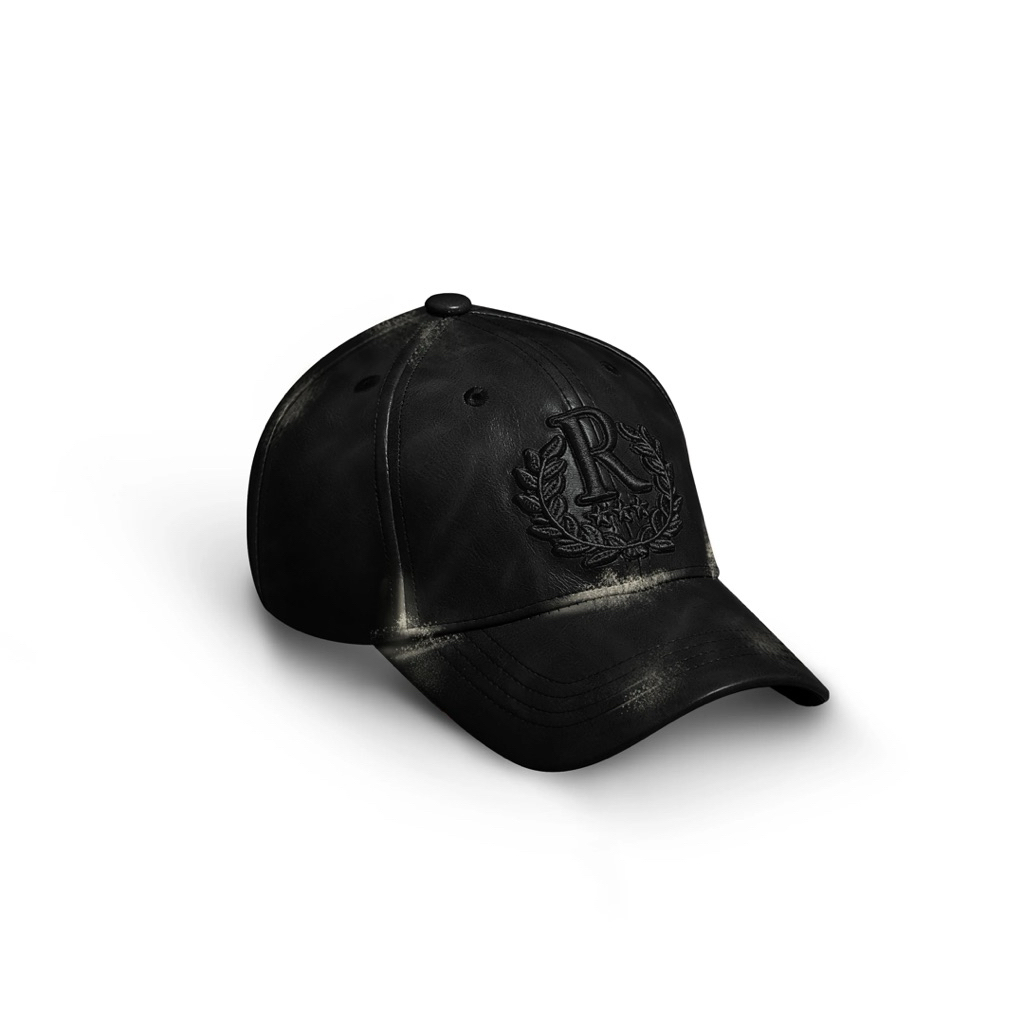 Jual RUCAS Crown Black Leather Paint Cap | Shopee Indonesia