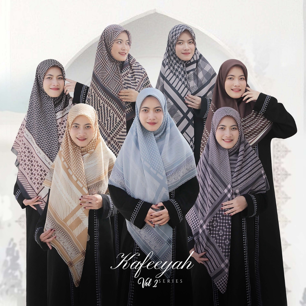 Kafeeyah Vol. 2 Voal Premium 140x140 & 120x120 - Hijab Segiempat Lasercut Elegan