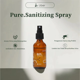 Liber Pure. Hand Sanitizer Citrus 60ml | Hand Sanitizer Premium Segar dan Lembut | Kuat Lawan Kuman
