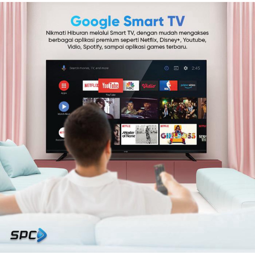 Jual LED TV SPC TYPE ST32 K SMART GOOGLE TV NETFLIX SUPPORT | Shopee ...