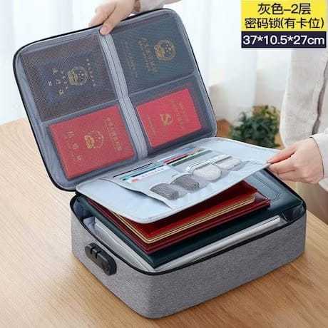 Jual Tas Penyimpanan Dokumen Bergembok Tiga Susun Dokumen Keeper ...