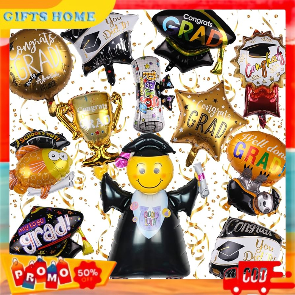 Jual Balon Foil Jumbo Wisuda Graduation / Balon Foil Bulat Wisuda ...
