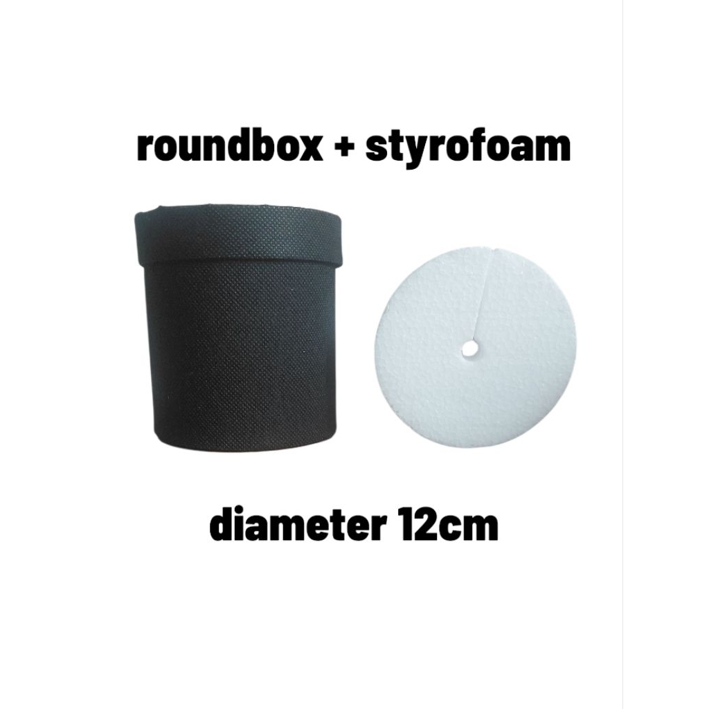 Jual Round box 12 cm sudah di lengkapi styrofoam di dalamnya | Shopee ...