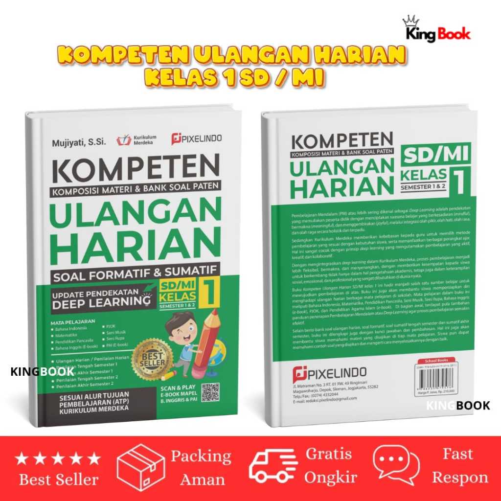 Jual Buku Kompeten Ulangan Harian Kurikulum Merdeka Kelas 1 SD/MI ...
