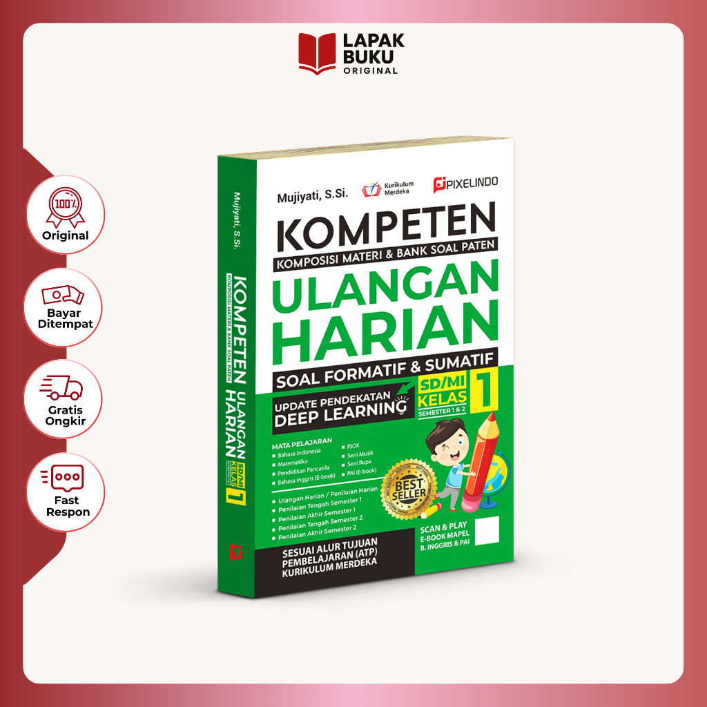 Jual Buku Kompeten Ulangan Harian Kelas 1 SD / MI Kurikulum Merdeka ...