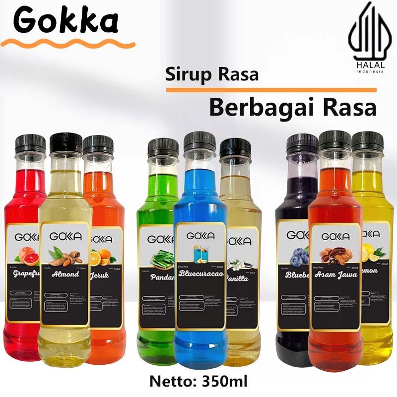 Jual Sirup GOKKA Premium Syrup Botol 350ml for Coffee Cocktail Drinks ...