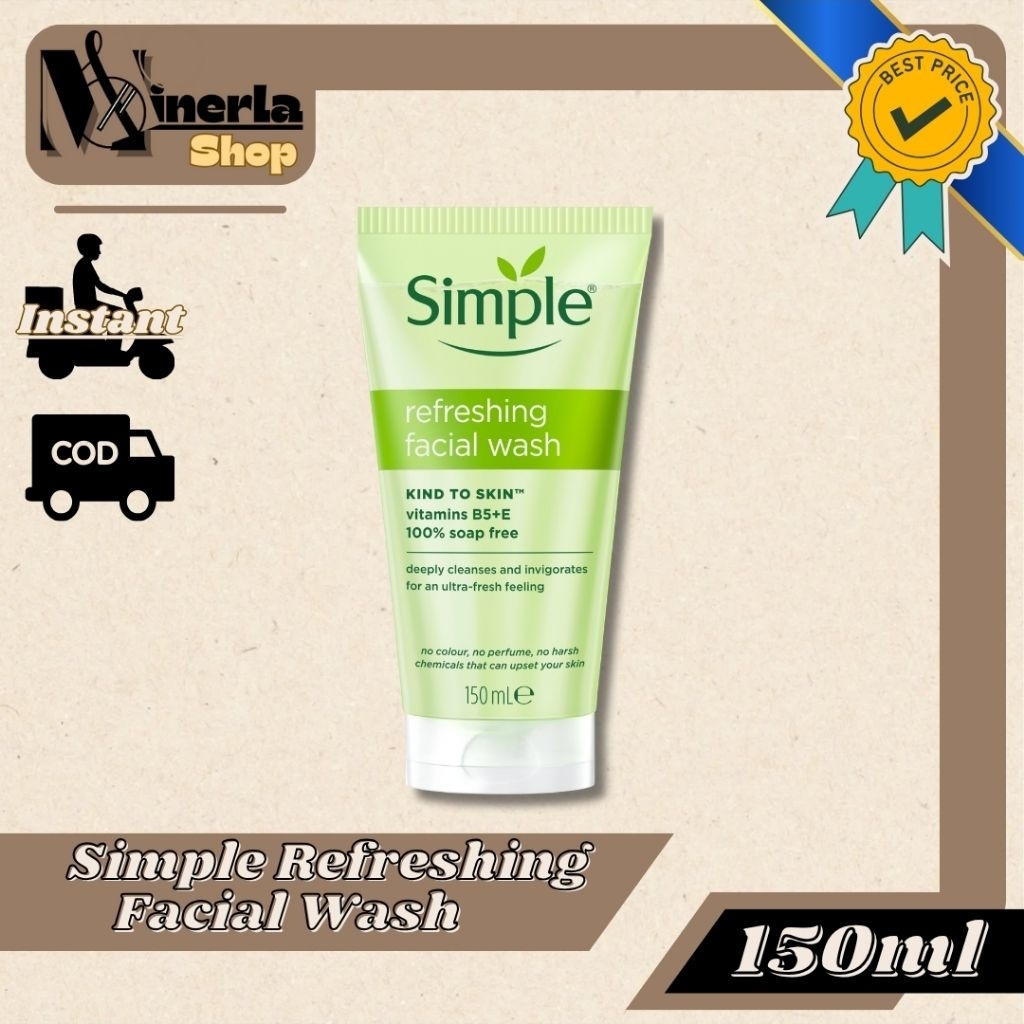 Jual Simple Refreshing Facial Gel Wash 150ml Sabun Cuci Muka | Shopee ...