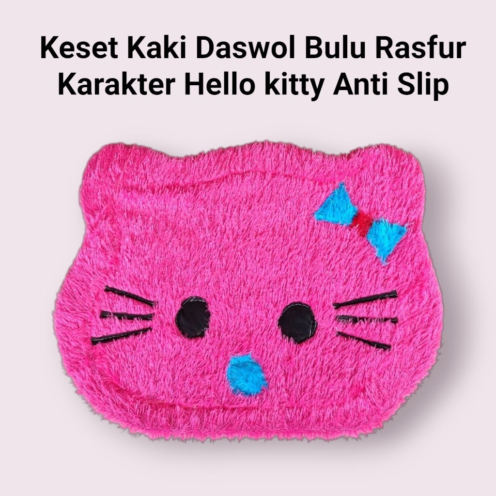 Jual Keset Kaki Daswol Karakter Hello Kitty Bulu Rasfur Anti Slip Keset ...