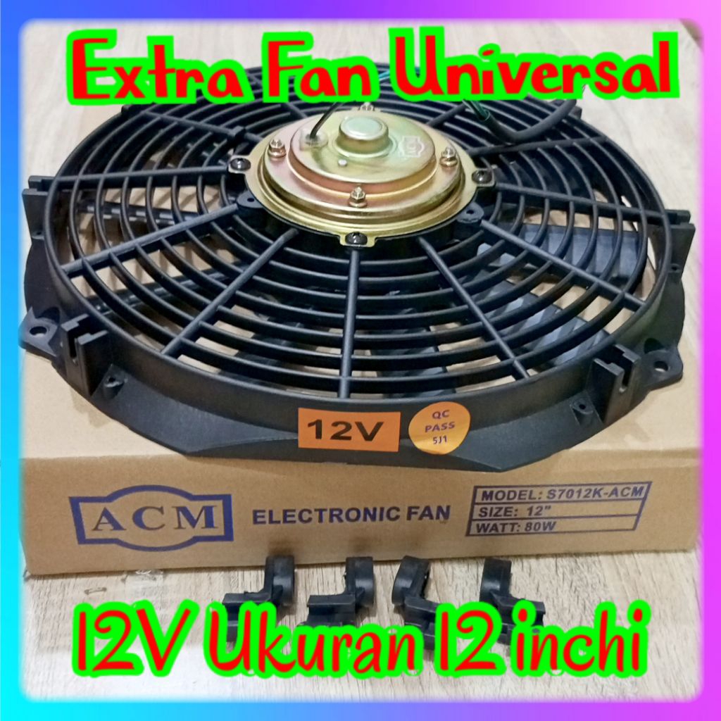 Jual EXTRA FAN AC RADIATOR MOBIL 12V UNIVERSAL 12 INCHI DAN 10 INCHI ...