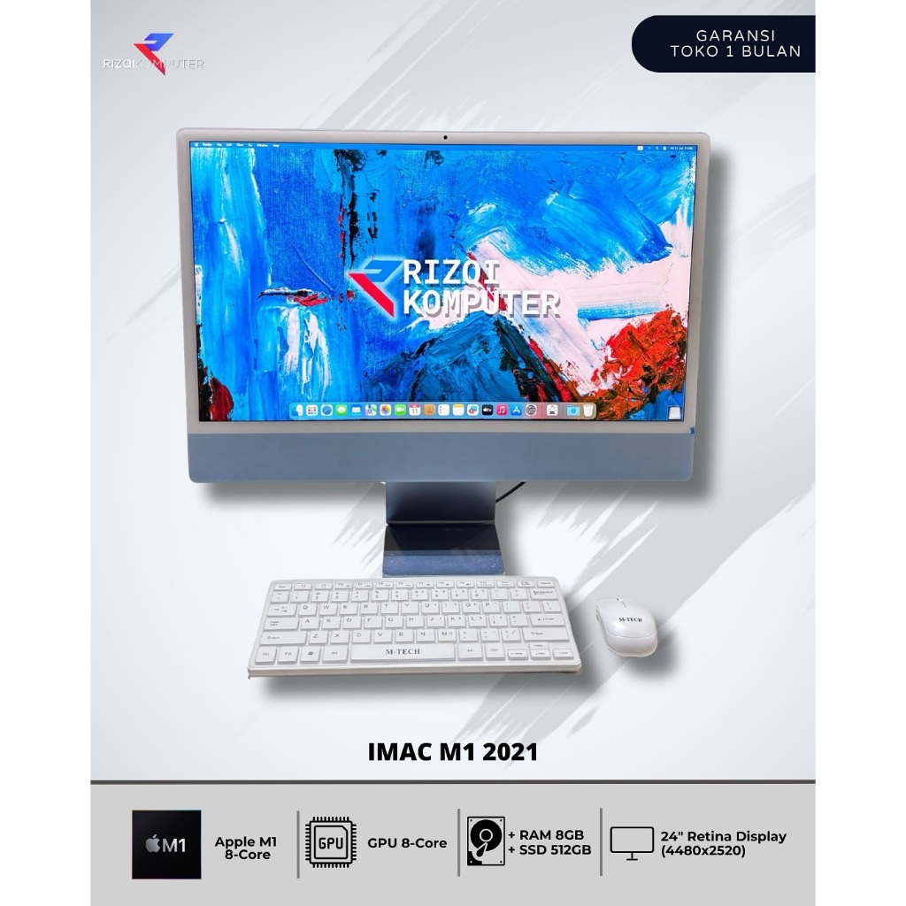 Jual Imac M1 2021 Apple M1 Cpu 8 Core Ram 8GB SSD 512GB bgh mjk ...