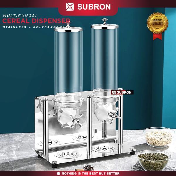 Jual SUBRON Cereal Dispenser Snack Topping 3.5L Single Double Tower ...