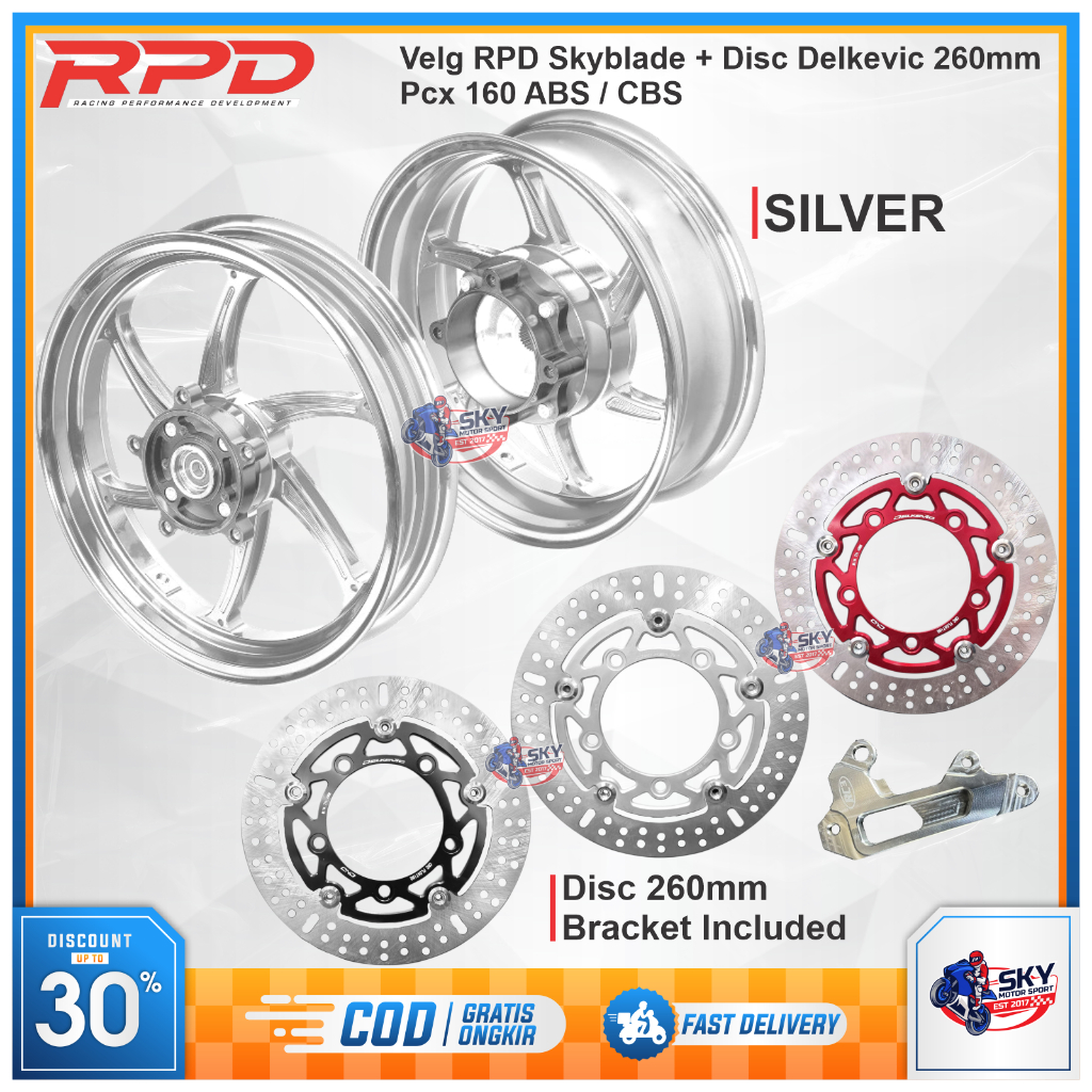 Jual Velg RPD PCX 160 ABS / CBS ADV 160 ABS / CBS + Disc Delkevic 260mm ...