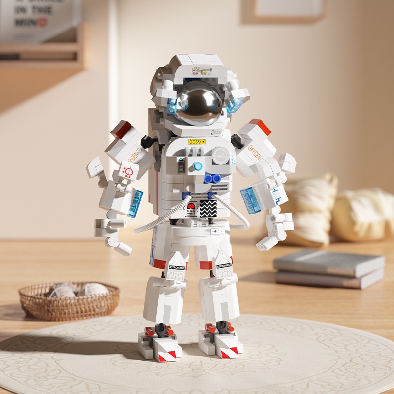 Jual HY Astronot Brick Building Toys Puzzle Mainan Anak Balok Susun DIY ...