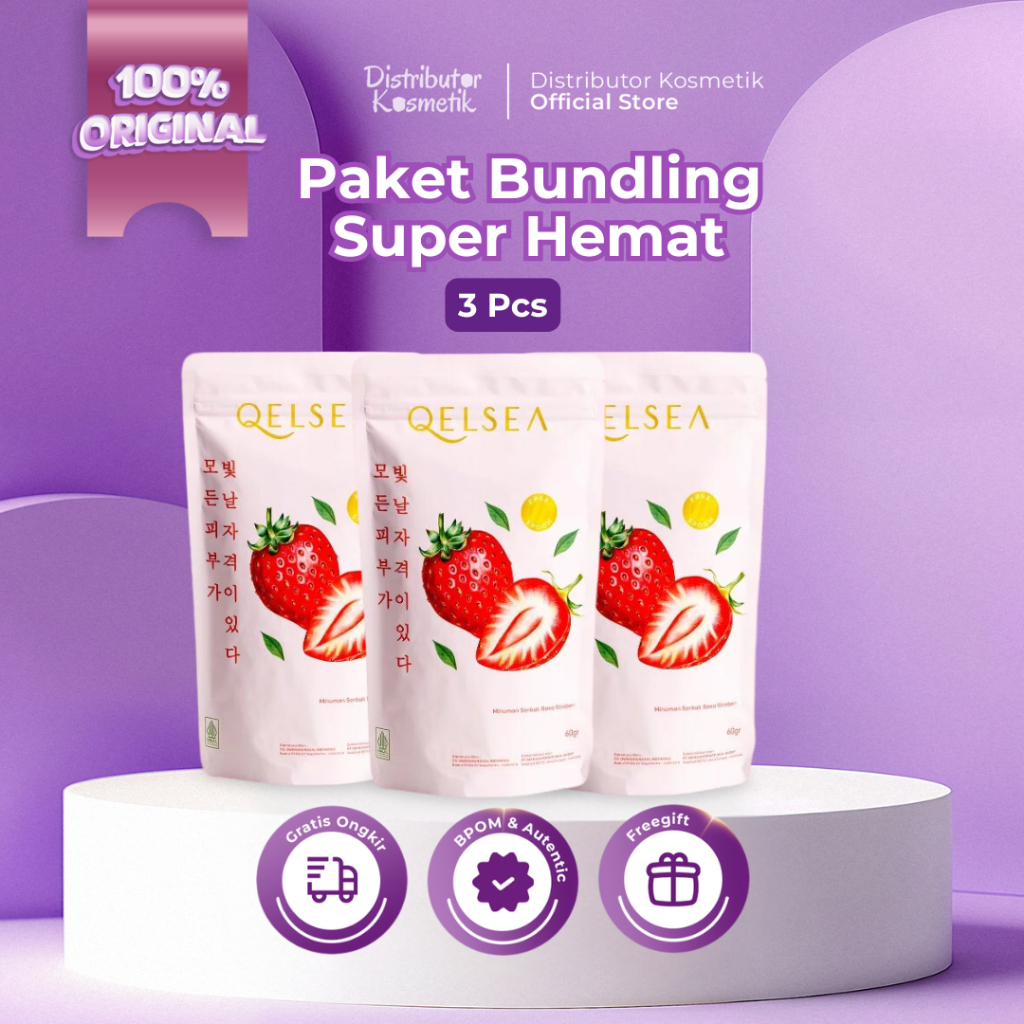 Jual [ AGEN RESMI ] 3 PCS QBAST QELSEA Super Glow Collagen Drink ...
