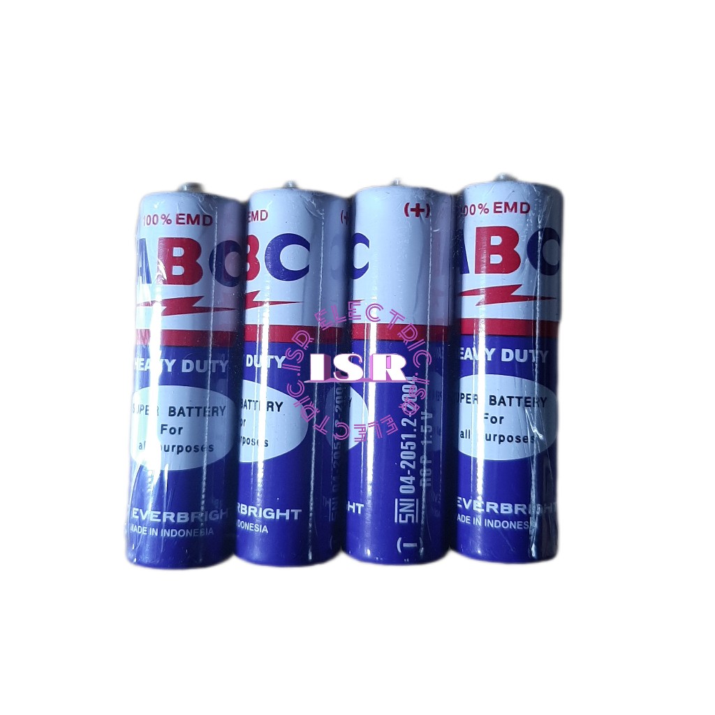 Jual BATERAI ABC AA/A2 ZINC R6 | Shopee Indonesia