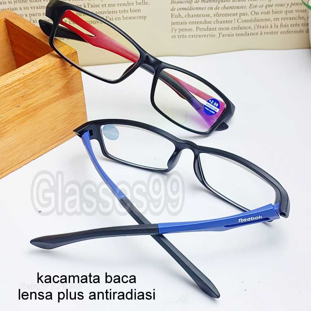Jual Kacamata Baca Pria Sporty 9367 Lensa Plus Antiradiasi Free Bok Lap ...