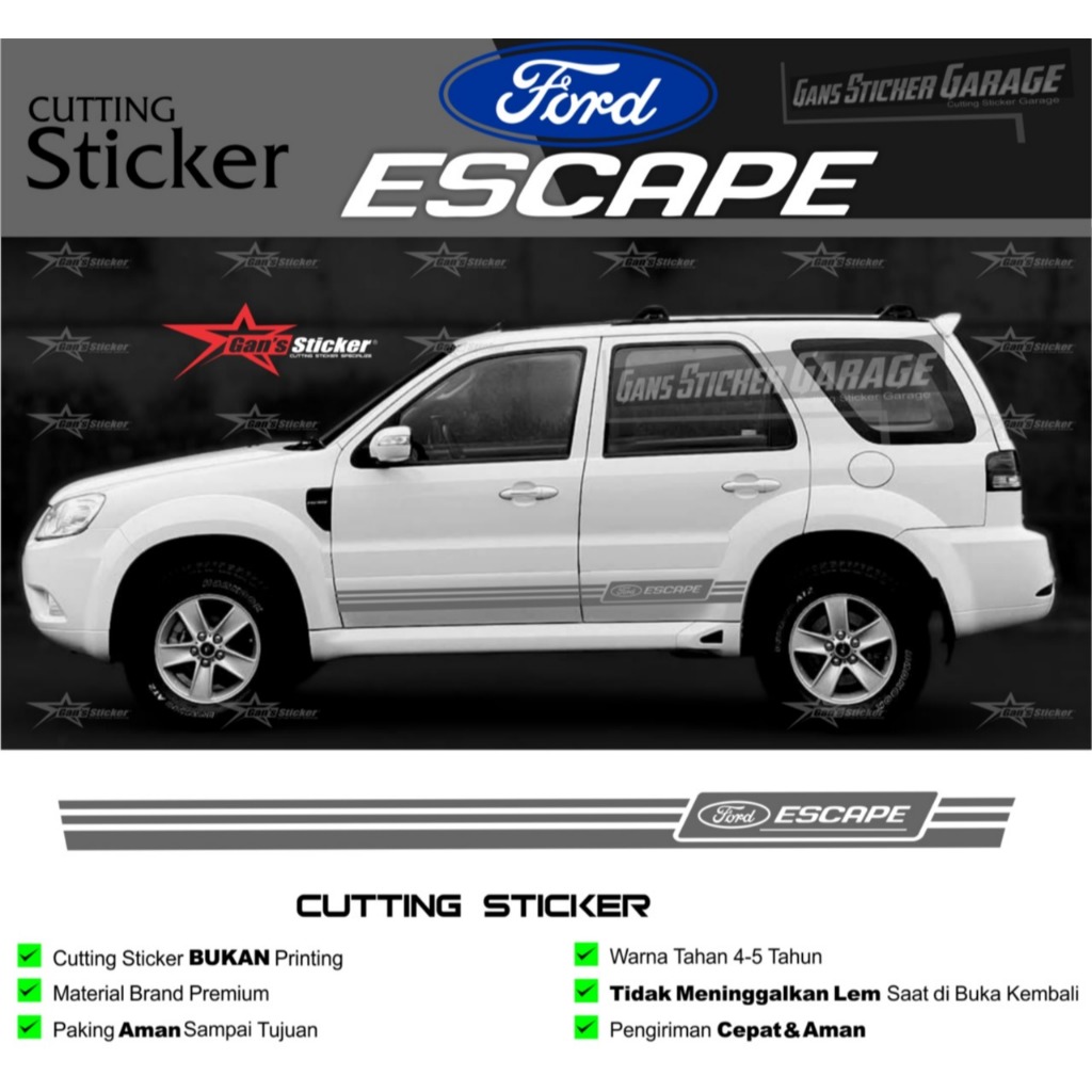 Jual Variasi Sticker Cutting Pintu Mobil Ford Escape Aksesoris ...