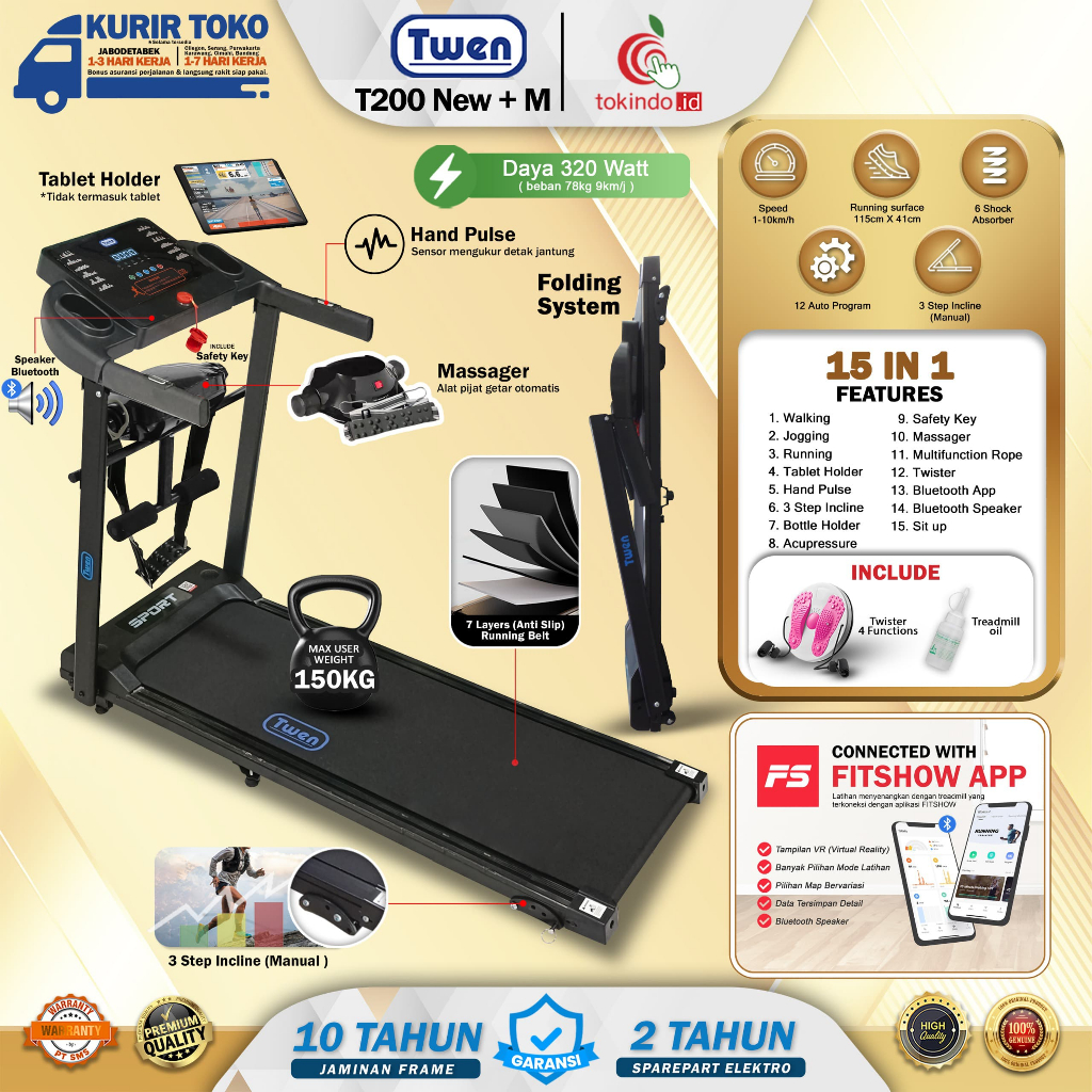 Tl 130 Alat Fitnes 2hp Treadmill Promo Alat Fitness Treadmill