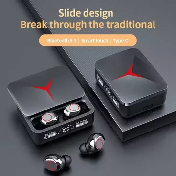 TWS M10 F9 M90 DAN X15 Display Baterai LED 9D HIFI Headphone Wireless Bluetooth Powerbank