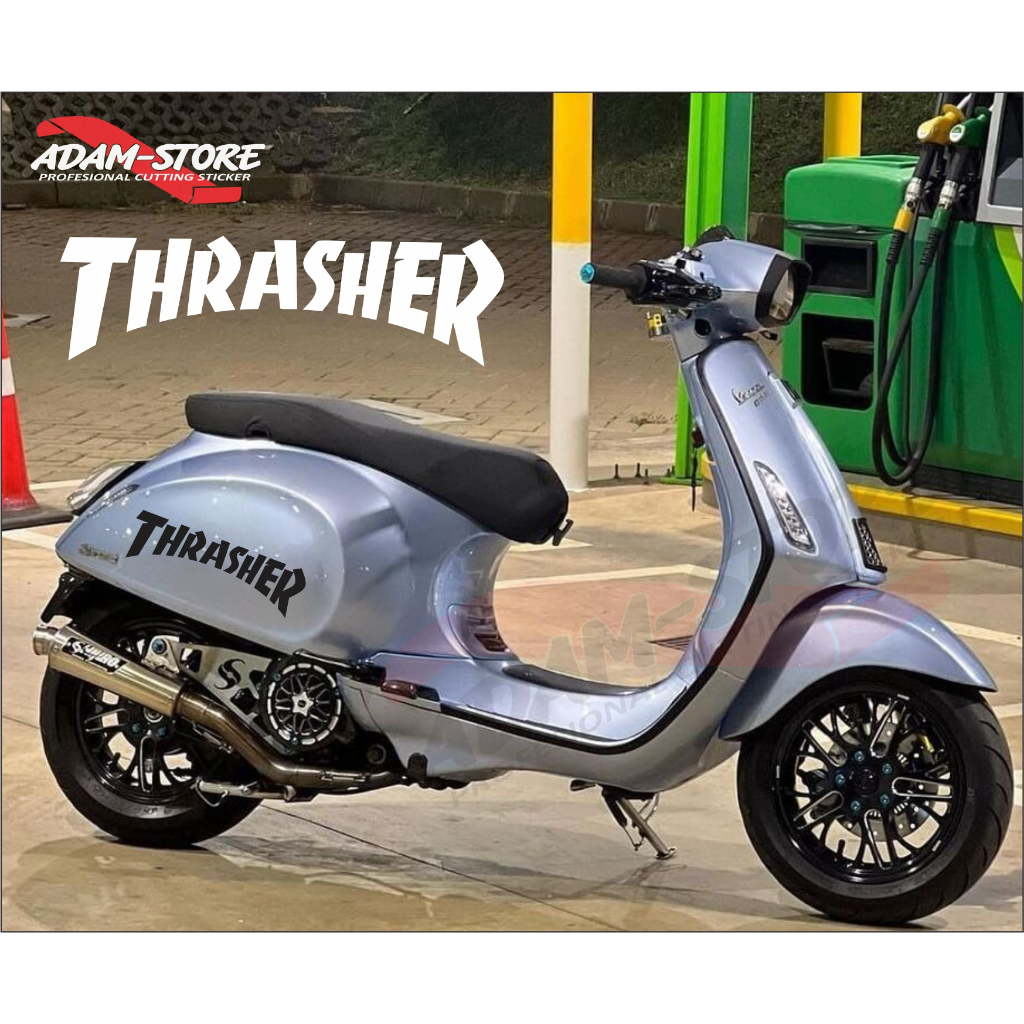 Jual VT2 Sticker Motor Vespa Matic / Stiker THRASHER / Stiker tepong ...