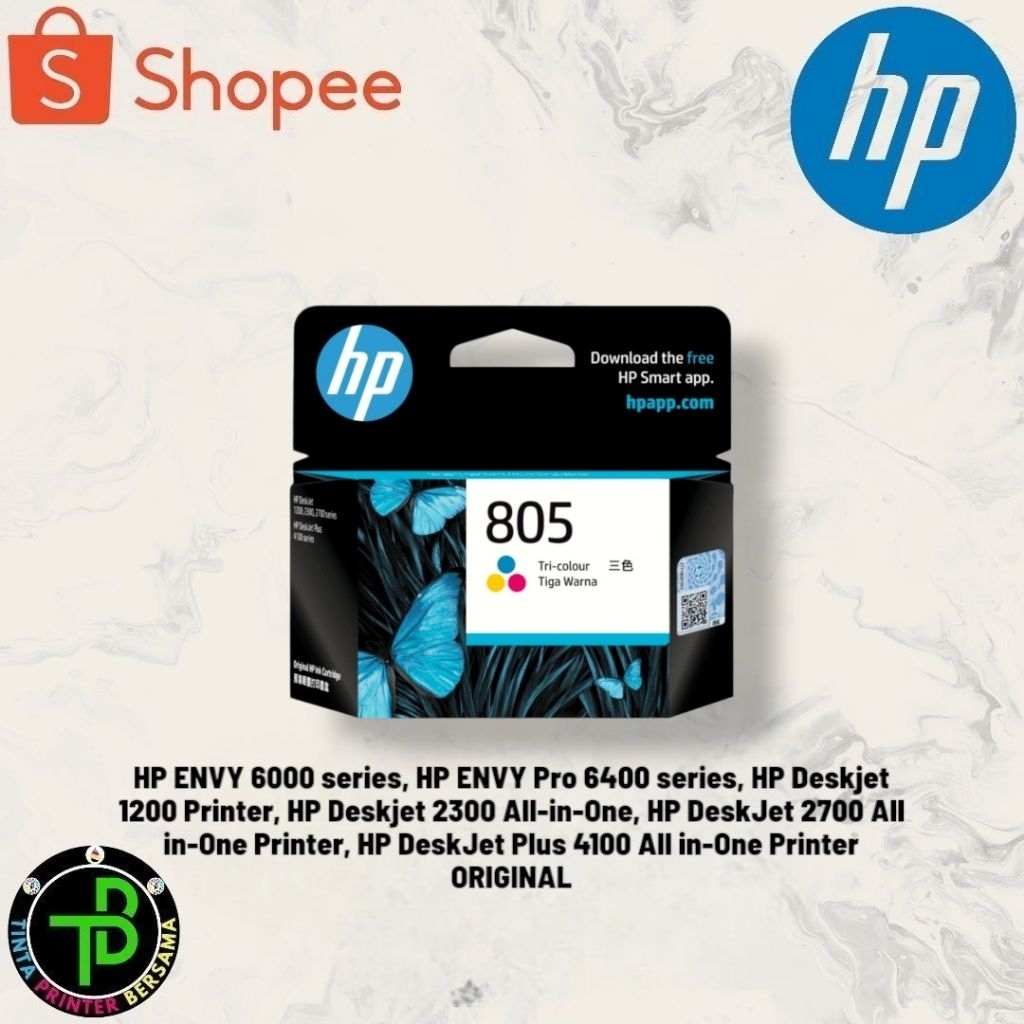 Jual Tinta Hp 805 Colour / Cartridge 805 Colour Original | Shopee Indonesia