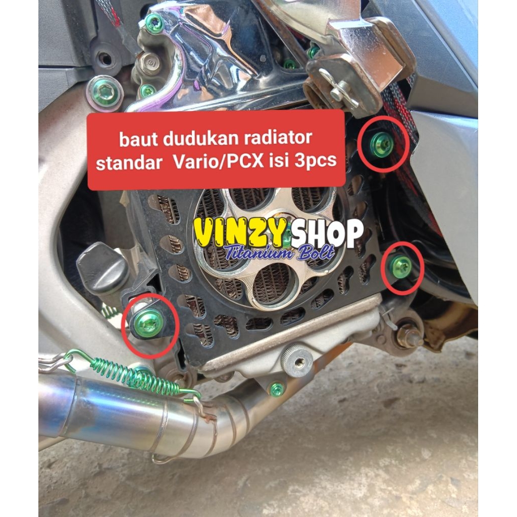 Jual baut dudukan radiator standar Vario PCX isi 3pcs model big ...