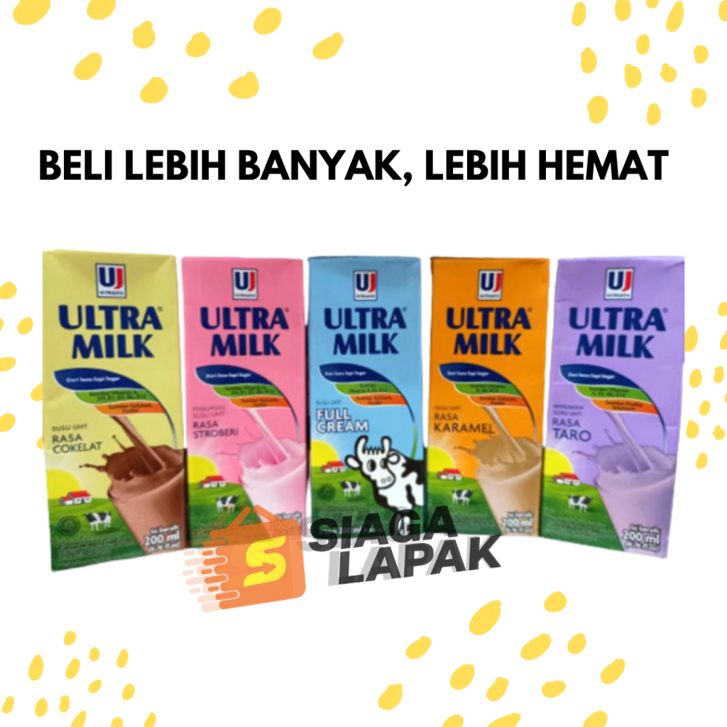 Jual Susu Ultra Milk UHT All Varian 200ml [BELI BANYAK LEBIH MURAH