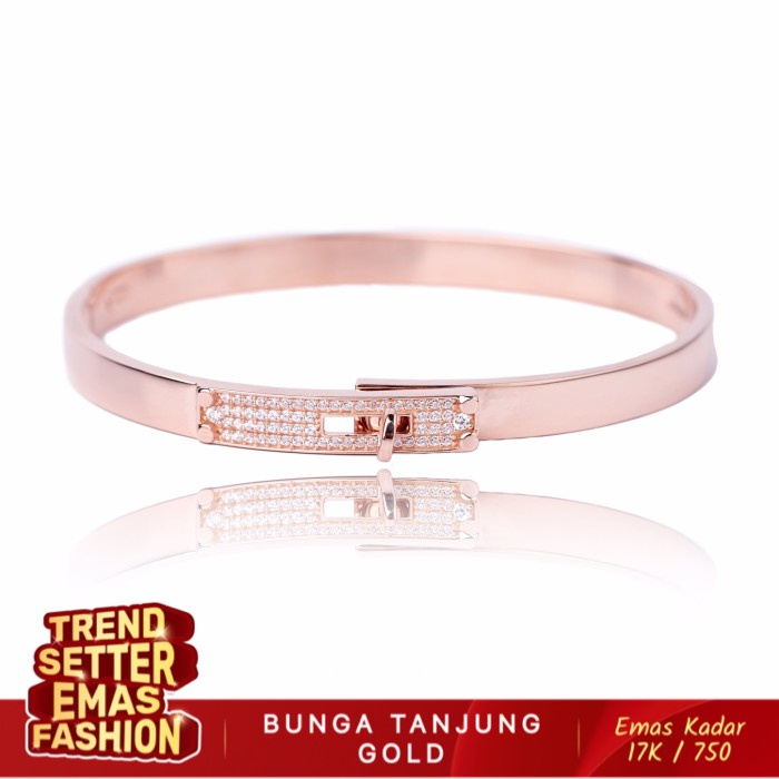 Jual GELANG HERME KELLY EMAS 17K BUNGA TANJUNG GOLD Shopee