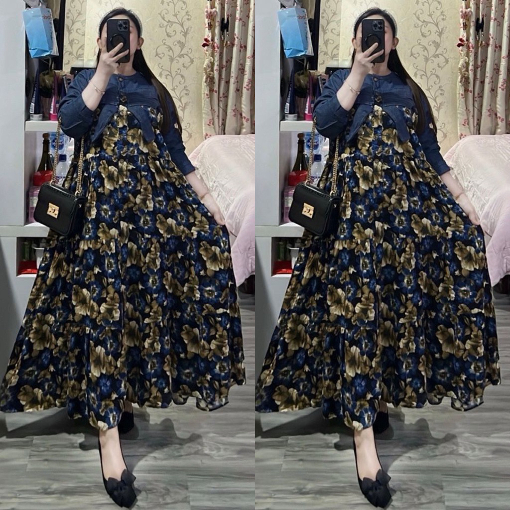 button front black midi dress Alina