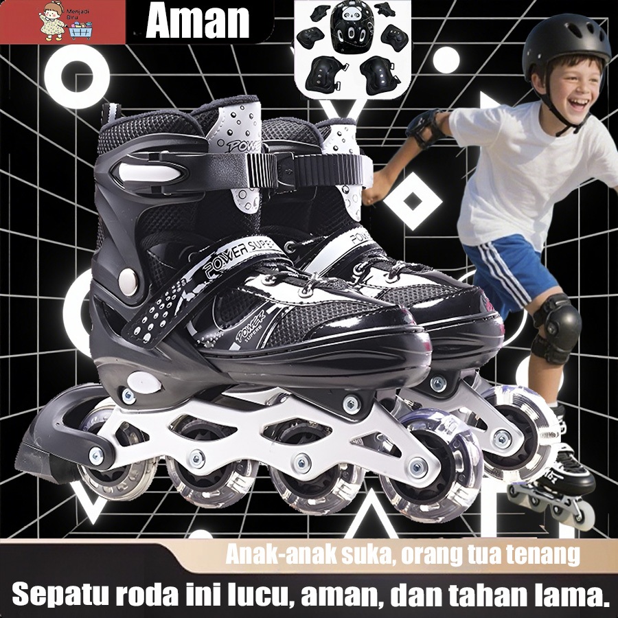 Jual Sepatu Roda Anak Premium + Full Gear - Model Bajaj & Inline ...