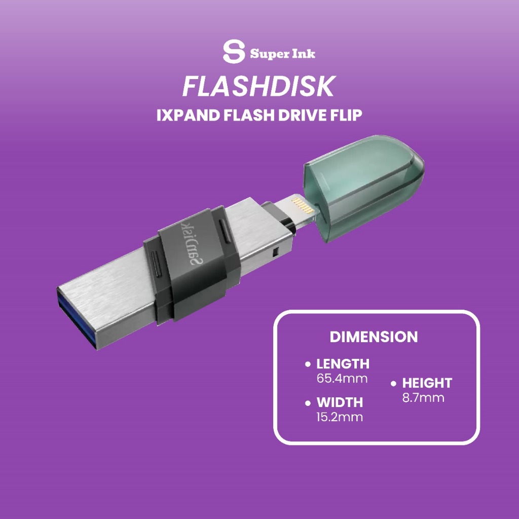 Jual Flashdisk iXpand IX90N SanDisk USB Lightning untuk iPhone iPad iOS ...