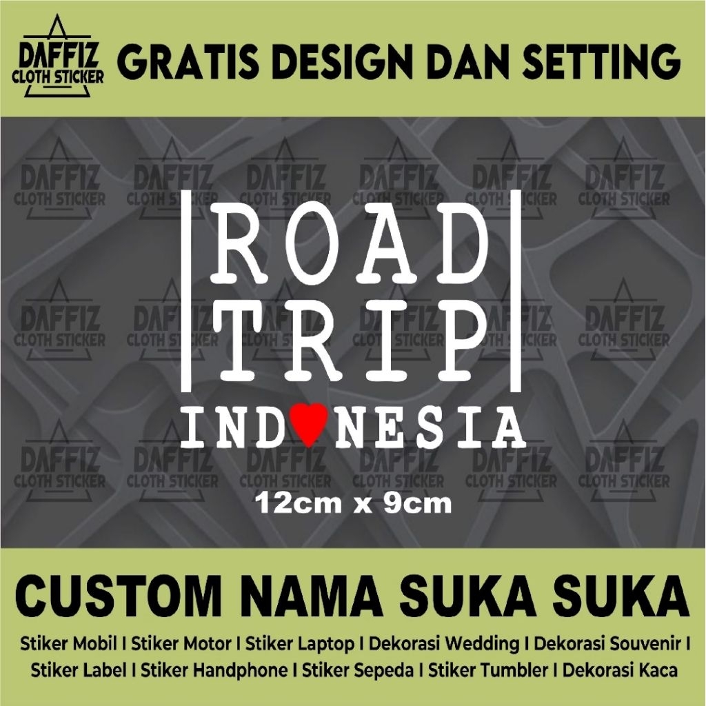 Jual STIKER CUTTING ROAD TRIP INDONESIA | Shopee Indonesia