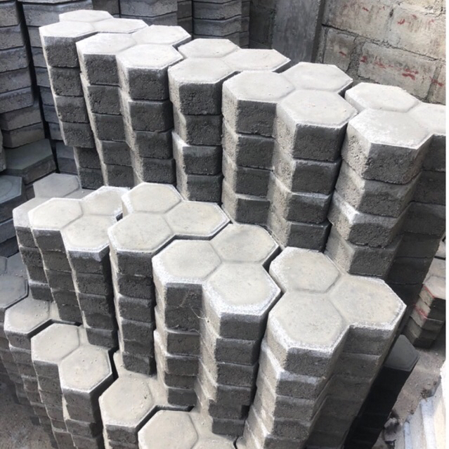 Jual Paving Trihex polos atau warna tebal 6cm Press manual | Paving ...