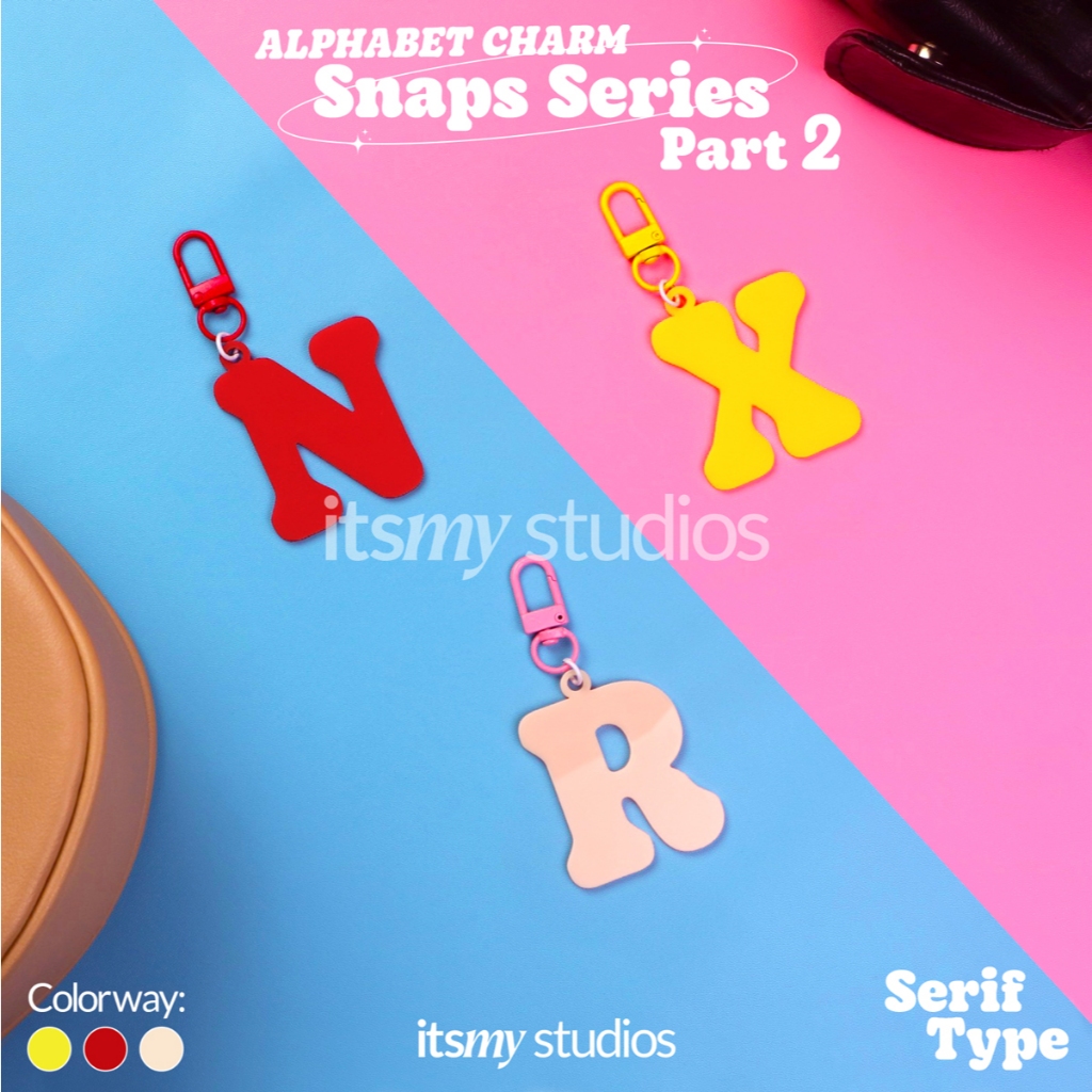 Jual itsmy studios - Serif Alphabet Charm Snaps Series Part 2 - Bag ...