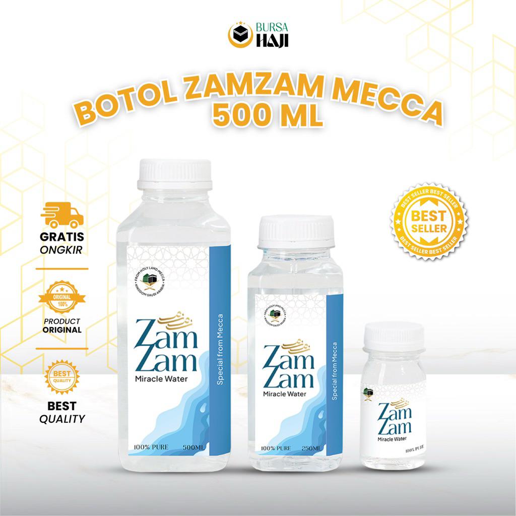 Jual Botol Air Zam Zam Kosong 500ml Satuan Spesial Mecca Kemasan Zamzam ...