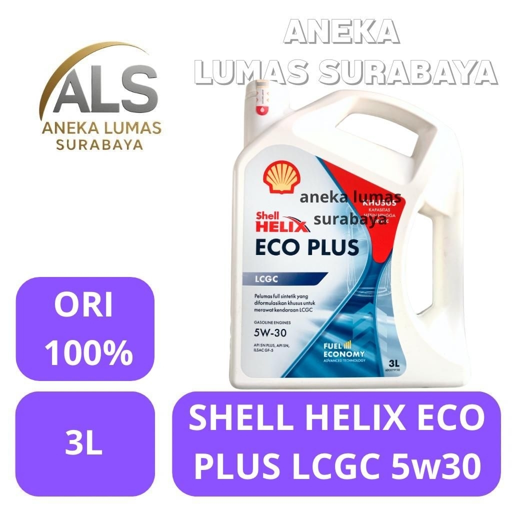 Jual Shell Helix Eco Plus 5w-30 / Oli Mesin LCGC Shell Eco 5w30 ...